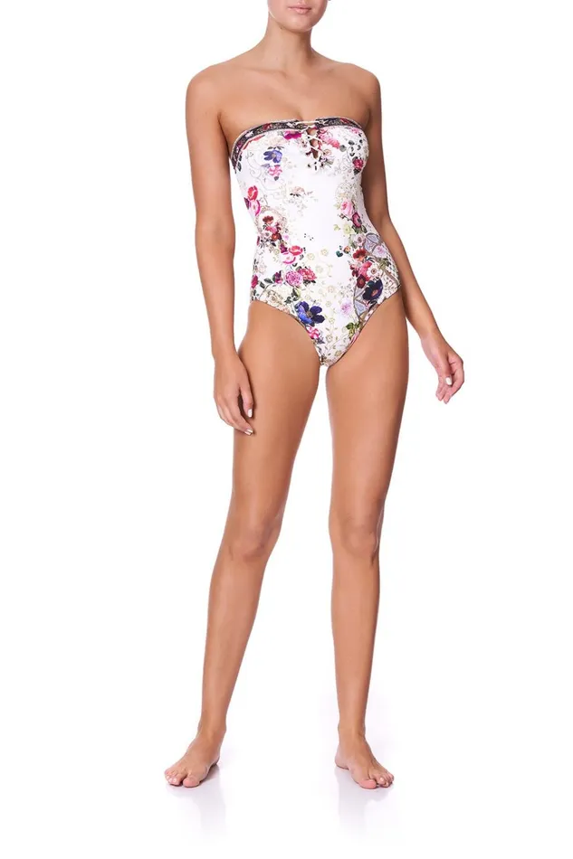 Women One Pieces Camilla Lace Up Front Bandeau One Piece Fairy Godmother