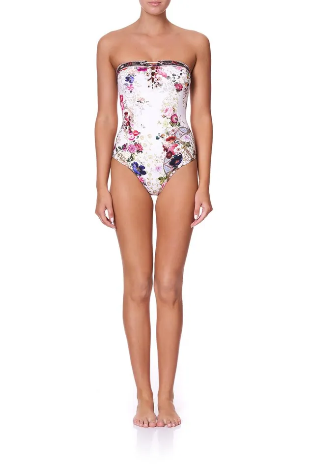 Women One Pieces Camilla Lace Up Front Bandeau One Piece Fairy Godmother