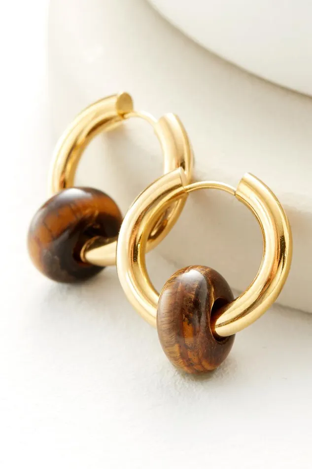 Women Orion Hoop Earrings Tigers Eyegold Soft Surroundings Jewelry Women Orion Hoop Earrings Tigers Eyegold Soft Surroundings Jewelry