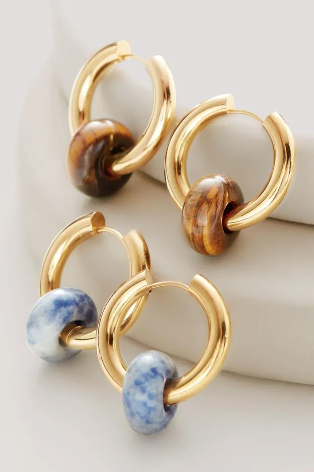 Women Orion Hoop Earrings Tigers Eyegold Soft Surroundings Jewelry Women Orion Hoop Earrings Tigers Eyegold Soft Surroundings Jewelry