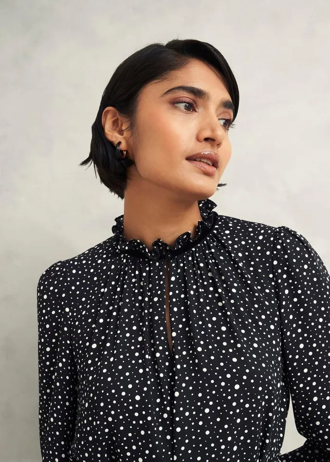 Women Otilla Dress Black Ivory Hobbs Dresses and Jumpsuits