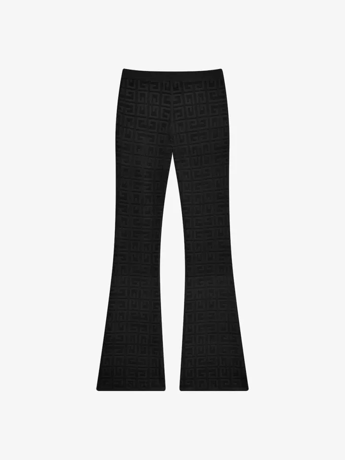 Women Pants and Shorts Givenchy Flare Pants In 4G Jacquard Black