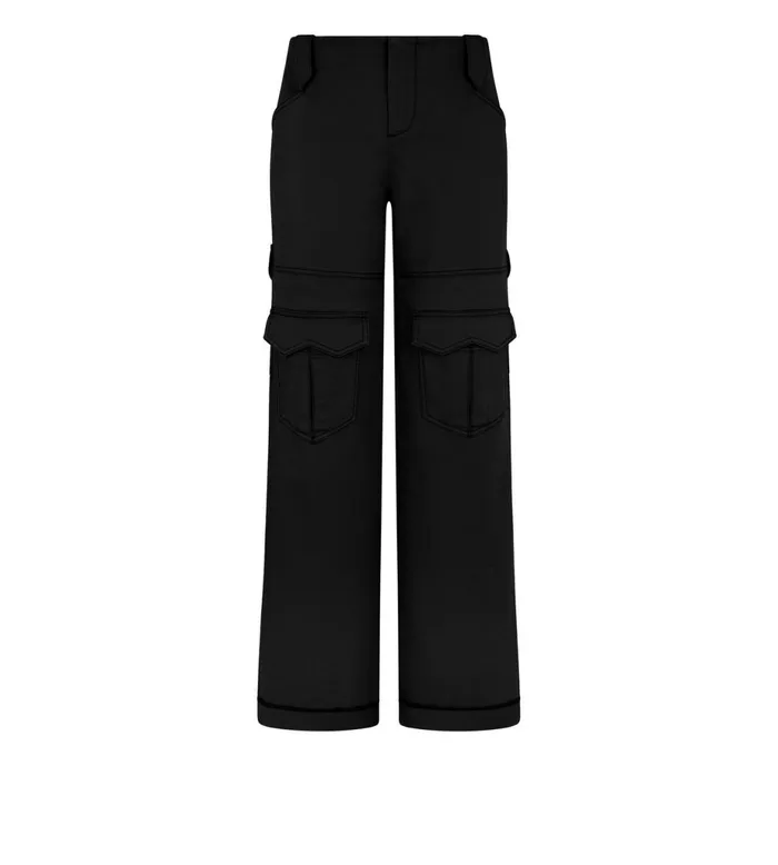 Women Pants and Shorts Tom Ford Cotton Gabardine Cargo Pants Black