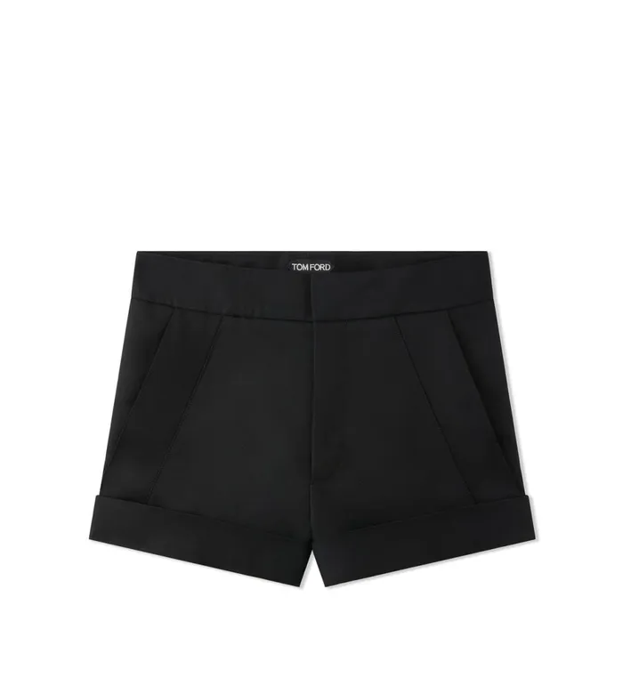 Women Pants and Shorts Tom Ford Fluid Twill Shorts Black