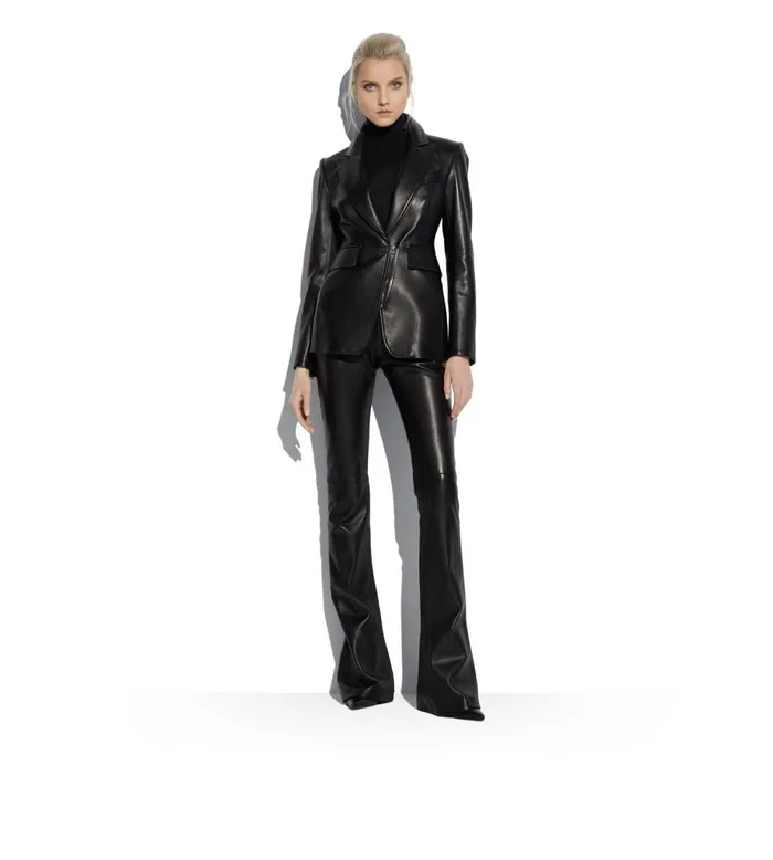Women Pants and Shorts Tom Ford Plonge Leather Flare Pants Black Women Pants and Shorts Tom Ford Plonge Leather Flare Pants Black