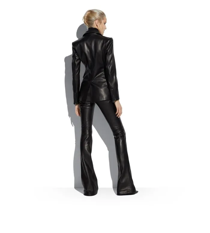 Women Pants and Shorts Tom Ford Plonge Leather Flare Pants Black Women Pants and Shorts Tom Ford Plonge Leather Flare Pants Black