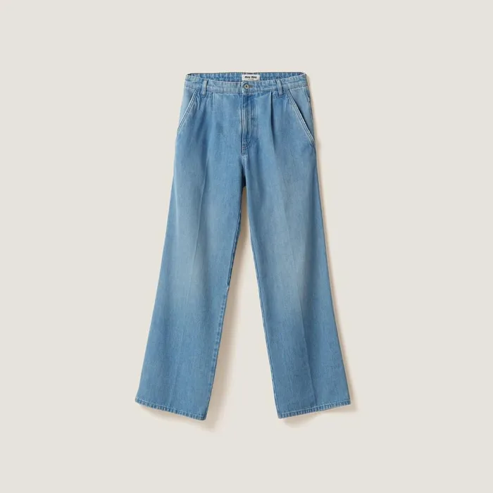 Women Pants And Shorts Miu Miu Denim Jeans Sapphire Blue