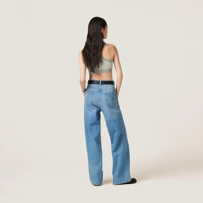 Women Pants And Shorts Miu Miu Denim Jeans Sapphire Blue Women Pants And Shorts Miu Miu Denim Jeans Sapphire Blue