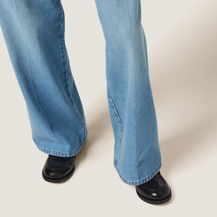 Women Pants And Shorts Miu Miu Denim Jeans Sapphire Blue Women Pants And Shorts Miu Miu Denim Jeans Sapphire Blue