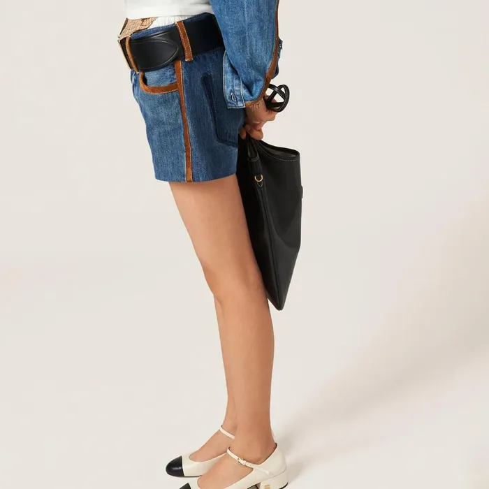 Women Pants And Shorts Miu Miu Denim Shorts Navy Women Pants And Shorts Miu Miu Denim Shorts Navy