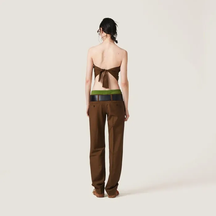 Women Pants And Shorts Miu Miu Mohair Pants Date Brown Women Pants And Shorts Miu Miu Mohair Pants Date Brown