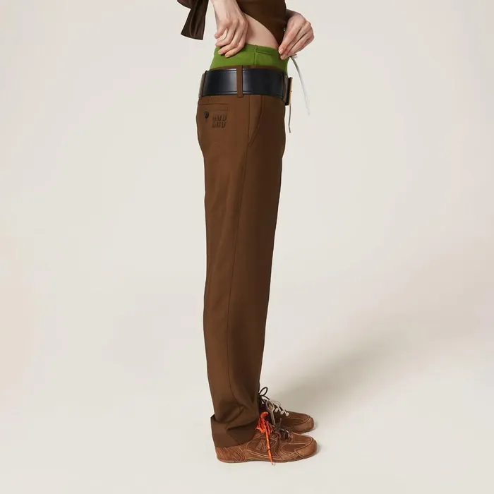 Women Pants And Shorts Miu Miu Mohair Pants Date Brown Women Pants And Shorts Miu Miu Mohair Pants Date Brown