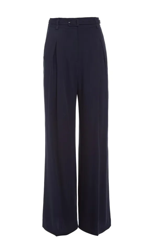 Women Pants Gabriela Hearst Maura Pant In Navy Silk Crepe