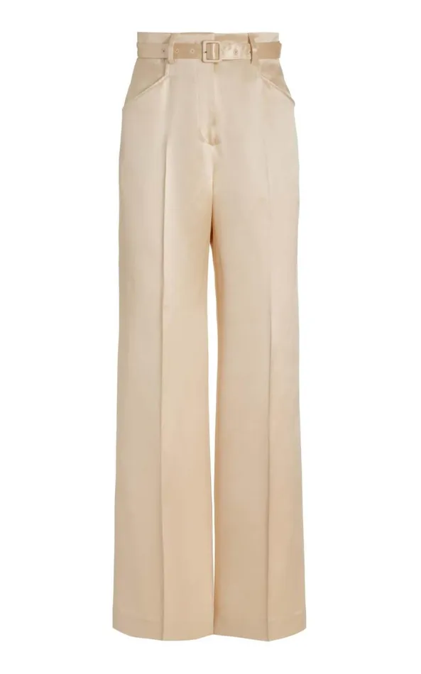 Women Pants Gabriela Hearst Norman Pant In Champagne Silk