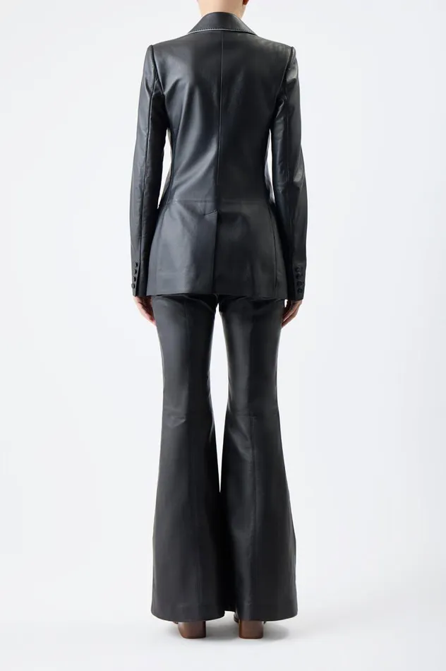 Women Pants Gabriela Hearst Rhein Pant In Black Nappa Leather