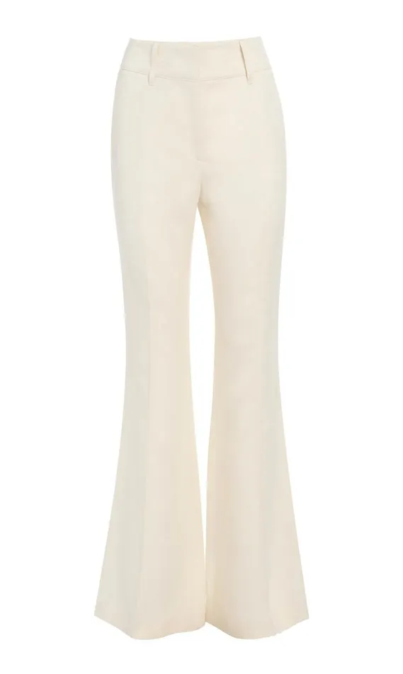 Women Pants Gabriela Hearst Rhein Pant In Ivory Textured Linen