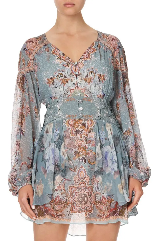Women Party Dresses Camilla Button Through Dress With Waistband Le Palais Du Zahir