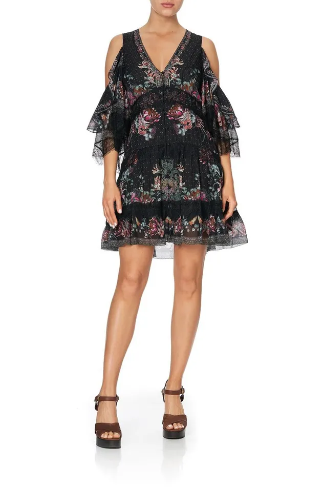 Women Party Dresses Camilla Button Up Dress With Lace Insert Restless Nights