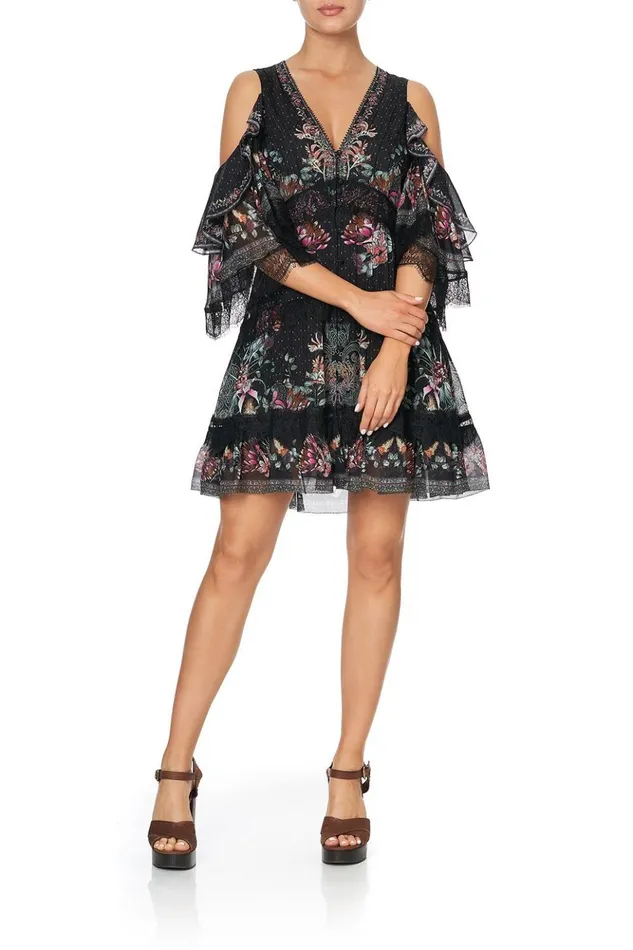 Women Party Dresses Camilla Button Up Dress With Lace Insert Restless Nights