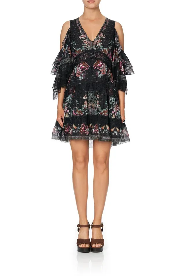 Women Party Dresses Camilla Button Up Dress With Lace Insert Restless Nights