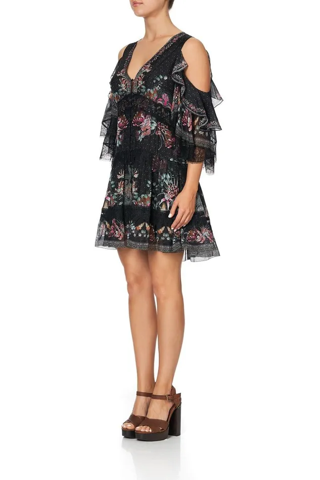 Women Party Dresses Camilla Button Up Dress With Lace Insert Restless Nights