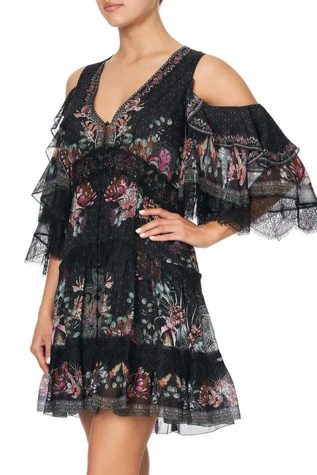 Women Party Dresses Camilla Button Up Dress With Lace Insert Restless Nights