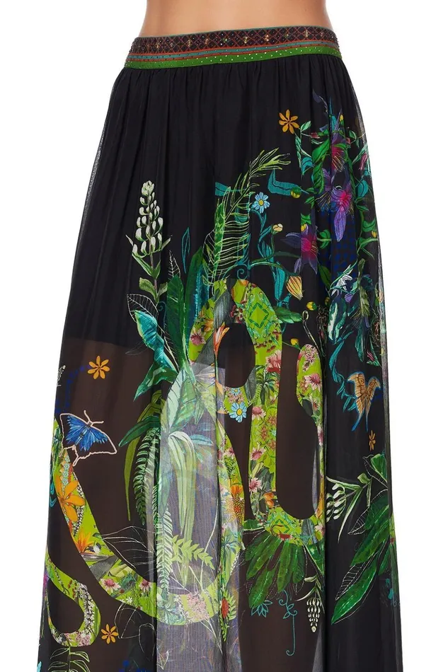 Women Party Dresses Camilla Side Split Overlay Skirt River Cruise