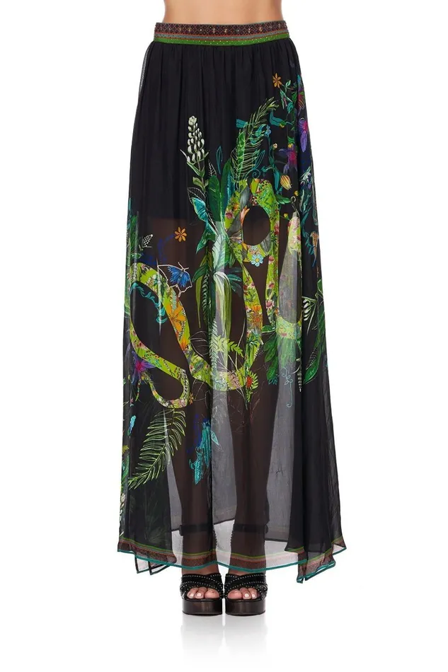 Women Party Dresses Camilla Side Split Overlay Skirt River Cruise