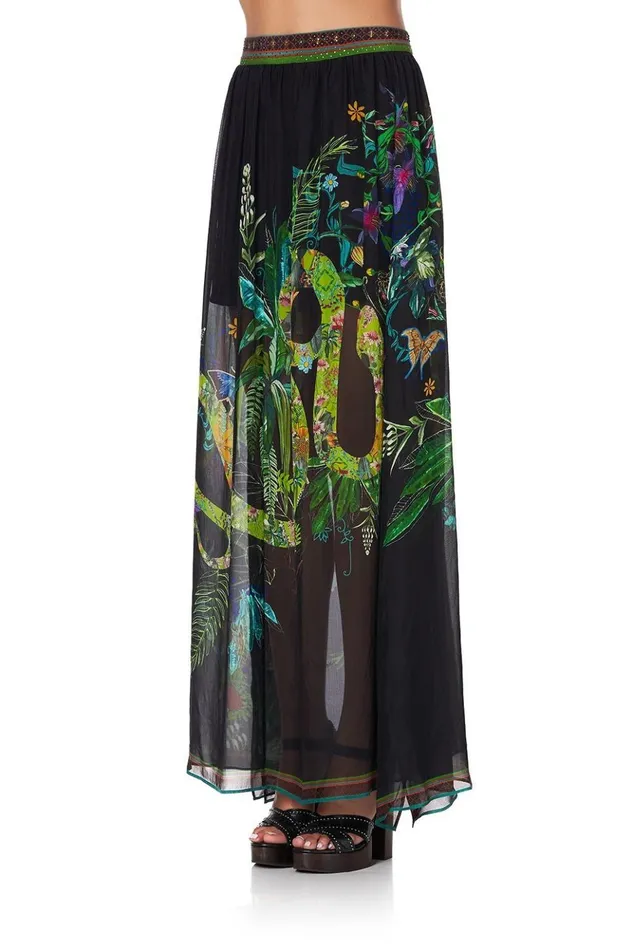 Women Party Dresses Camilla Side Split Overlay Skirt River Cruise