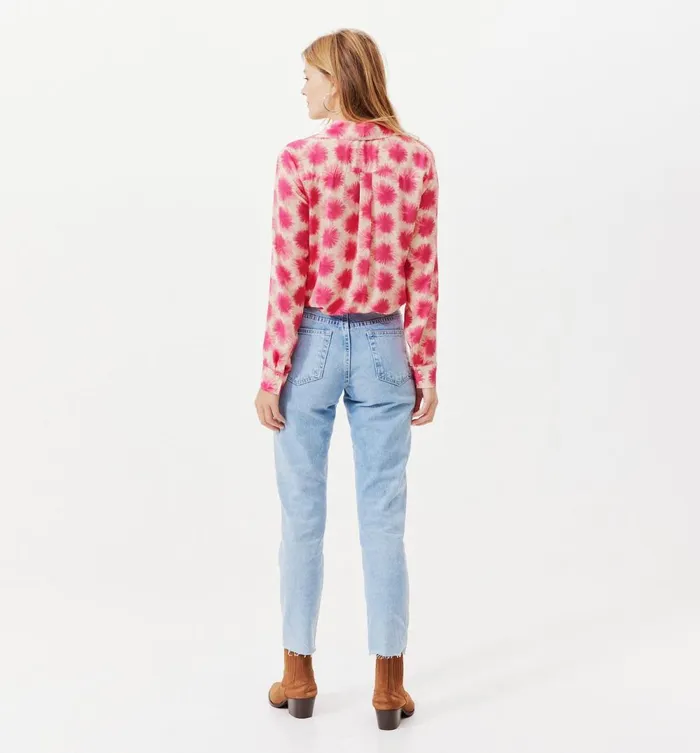 Women Patterned Blouse 8211 Pink Print Promod Shirts And Tunics