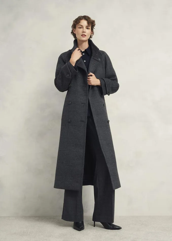 Women Peckworth Coat With Wool Grey Multi Hobbs Coats and Jackets