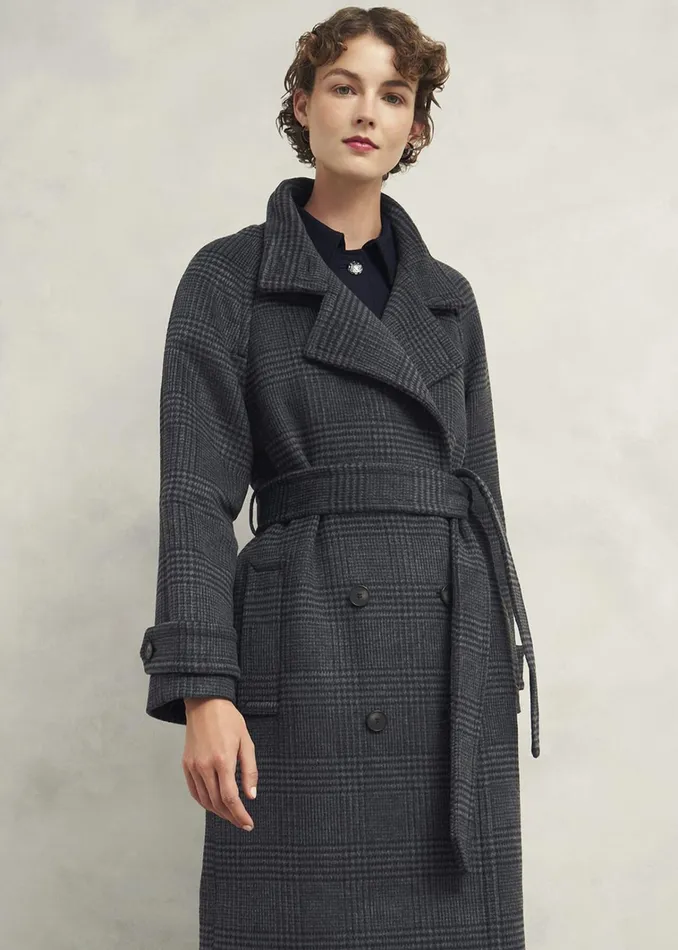 Women Peckworth Coat With Wool Grey Multi Hobbs Coats and Jackets