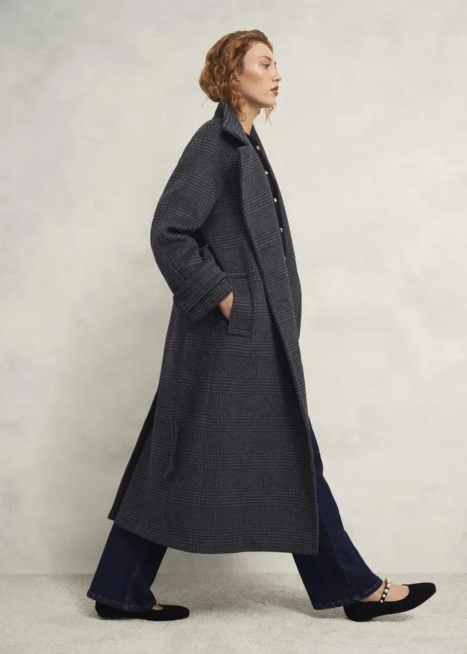Women Peckworth Coat With Wool Grey Multi Hobbs Coats and Jackets