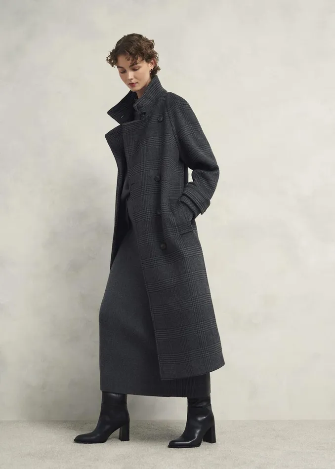 Women Peckworth Coat With Wool Grey Multi Hobbs Coats and Jackets