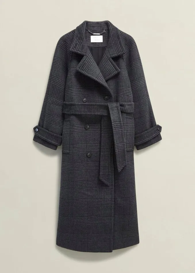 Women Peckworth Coat With Wool Grey Multi Hobbs Coats and Jackets