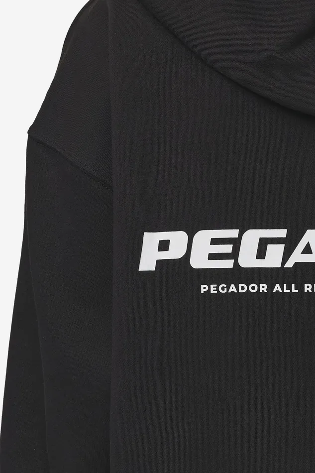 Women Pegador Hoodies Atna Logo Oversized Hoodie Black White