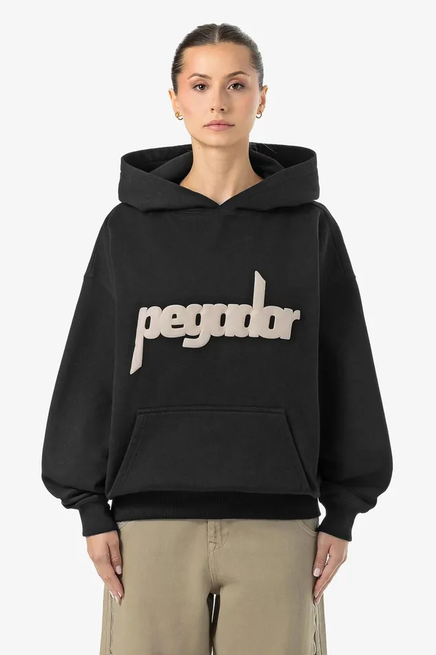 Women Pegador Hoodies Bonnie Oversized Hoodie Washed Black