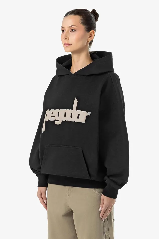 Women Pegador Hoodies Bonnie Oversized Hoodie Washed Black Women Pegador Hoodies Bonnie Oversized Hoodie Washed Black