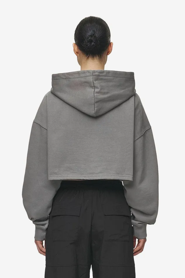 Women Pegador Hoodies Mina Super Cropped Hoodie Washed Deep Grey