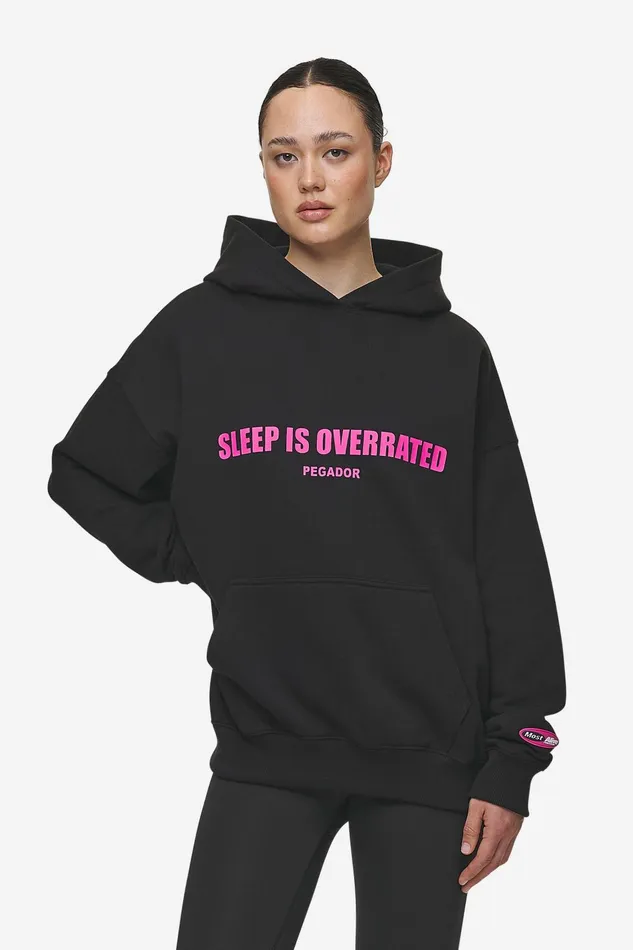 Women Pegador Hoodies Tori Oversized Hoodie Washed Black