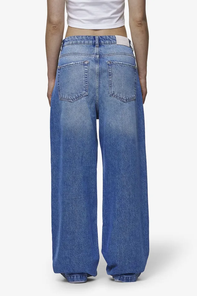 Women Pegador Jeans Mally Super Baggy Jeans Washed Blue
