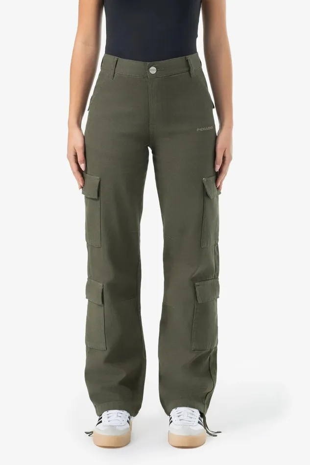 Women Pegador Pants Lia Wide Cargo Pants Basic Olive