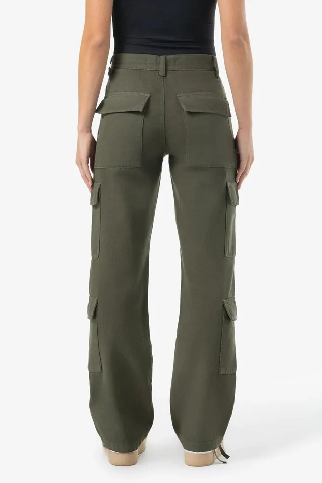 Women Pegador Pants Lia Wide Cargo Pants Basic Olive