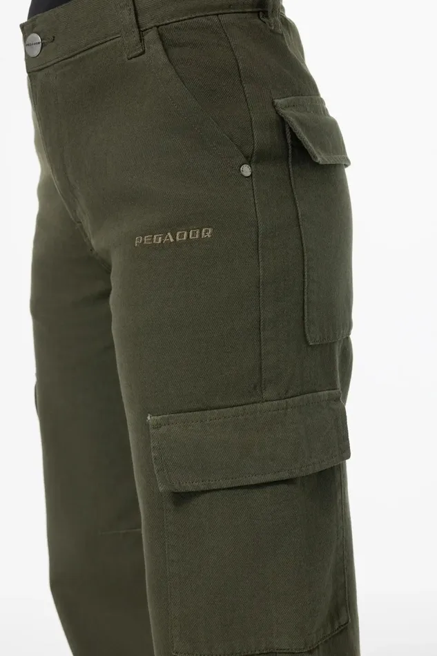 Women Pegador Pants Lia Wide Cargo Pants Basic Olive