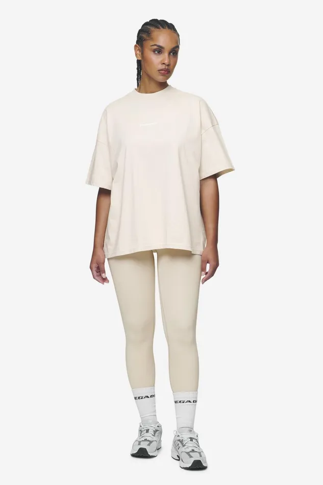 Women Pegador Tees Arendal Logo Heavy Oversized Tee Washed Coast Sand White Women Pegador Tees Arendal Logo Heavy Oversized Tee Washed Coast Sand White