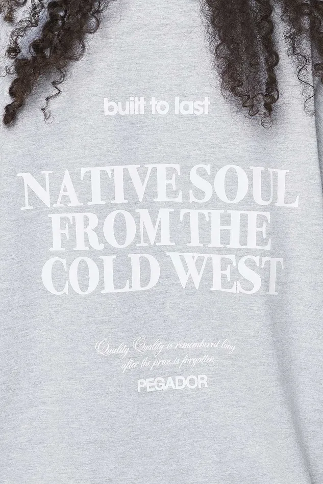 Women Pegador Tees Cadogan Heavy Oversized Tee Grey Melange Women Pegador Tees Cadogan Heavy Oversized Tee Grey Melange