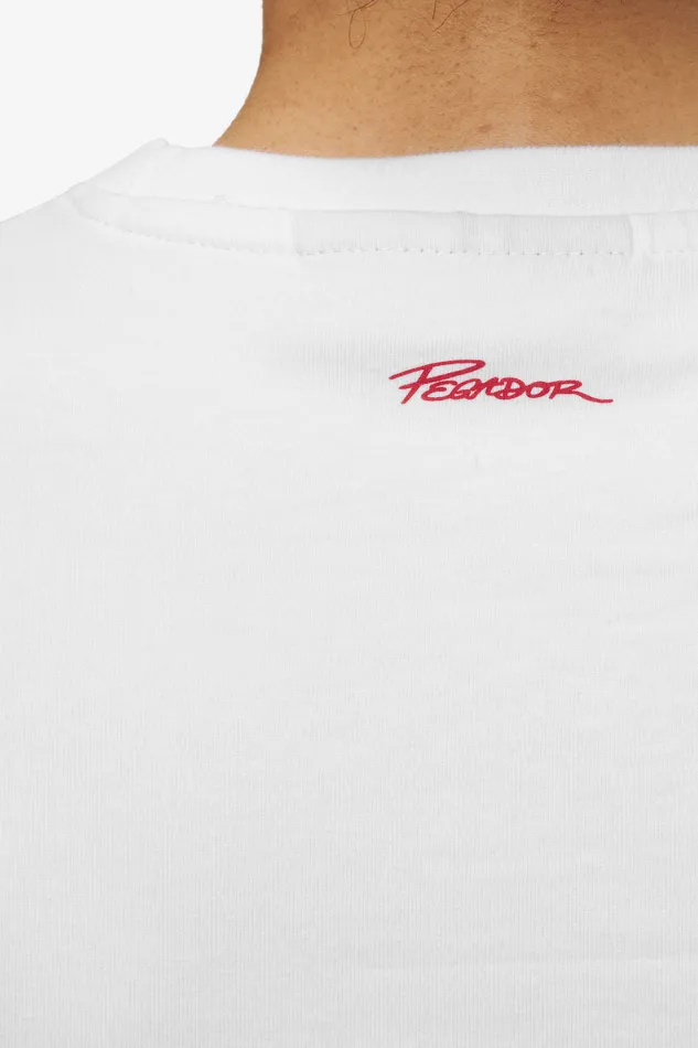 Women Pegador Tees Jayde Baby Tee White Red