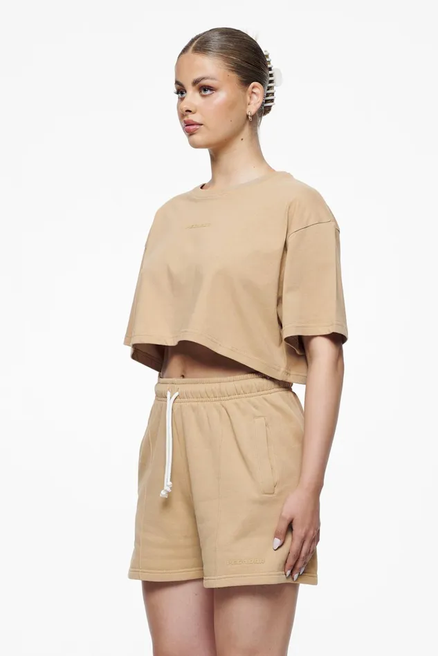 Women Pegador Tees Layla Oversized Cropped Tee Vintage Washed Espresso Gum Women Pegador Tees Layla Oversized Cropped Tee Vintage Washed Espresso Gum