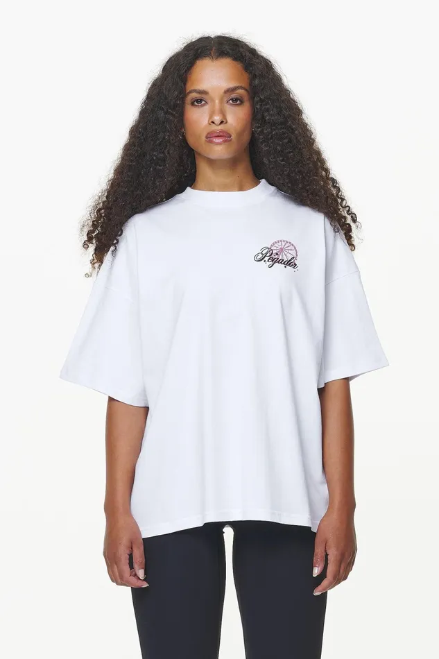 Women Pegador Tees Mall Heavy Oversized Tee White