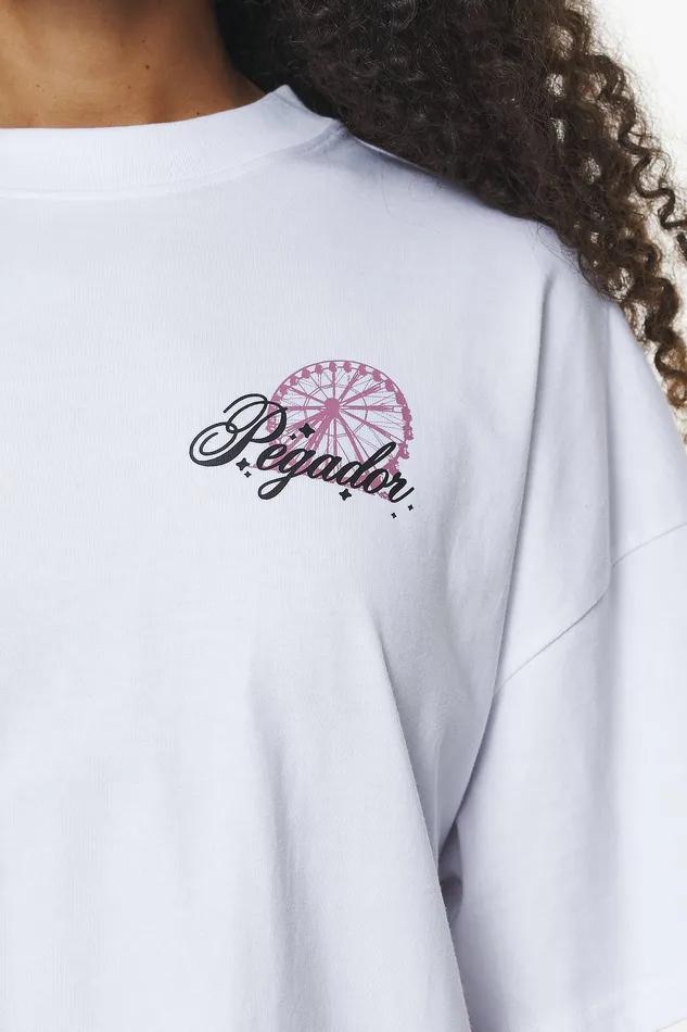 Women Pegador Tees Mall Heavy Oversized Tee White